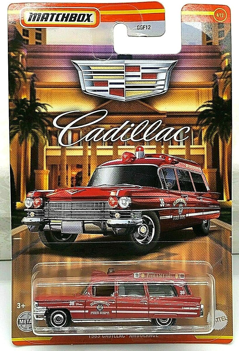1963 Cadillac Ambulance 4/12 red — view 2