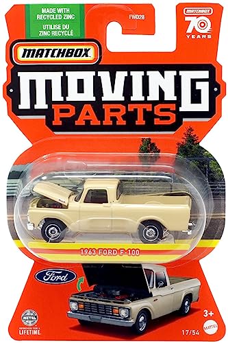 1963 Ford F 100 Truck, 1:64 Scale, Kid, Unisex, Beige, Plastic, 1 Count, Porta