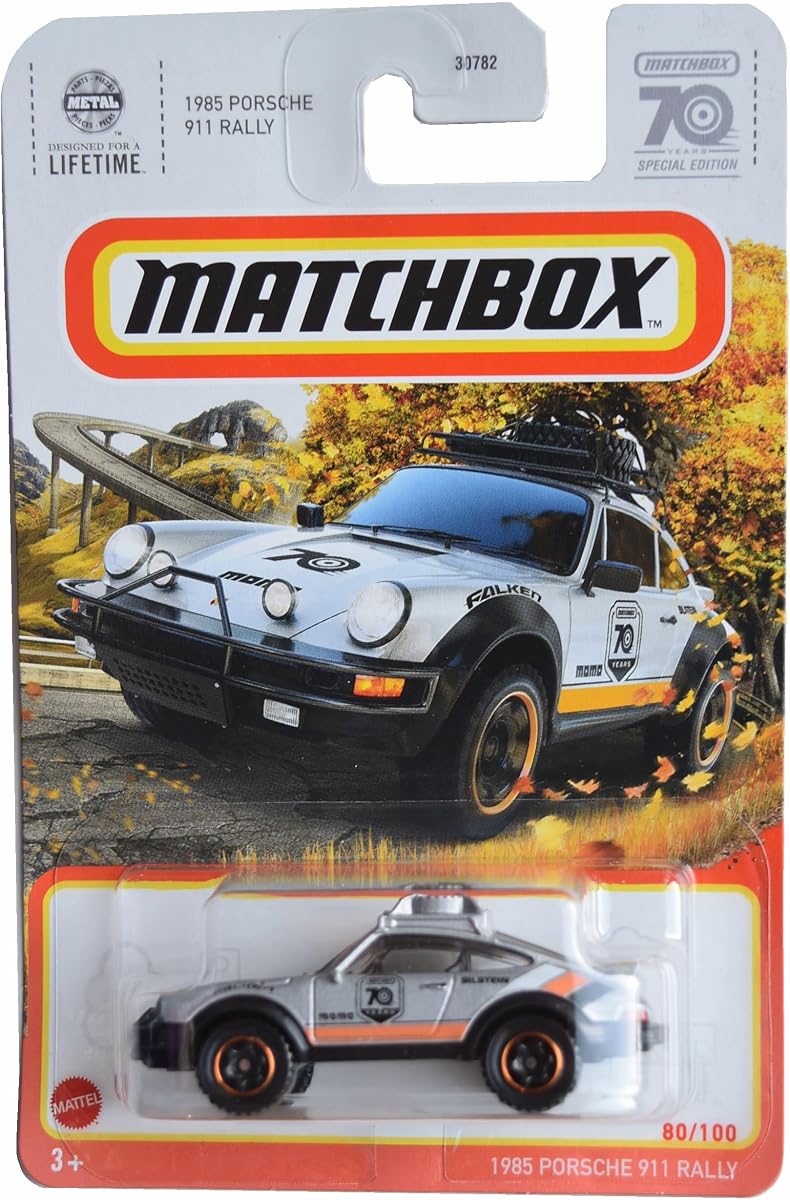 1985 Porsche 911 Rally, Silver, 1:64 Scale, Metal, 2.5 Inches — view 2