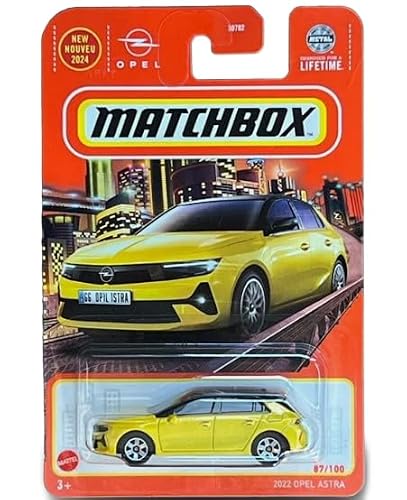 2022 Opel Astra Car, 1:64 Scale, Yellow