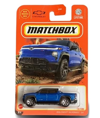 2024 Chevy Silverado EV, 1:64 Scale, Blue, 12/100