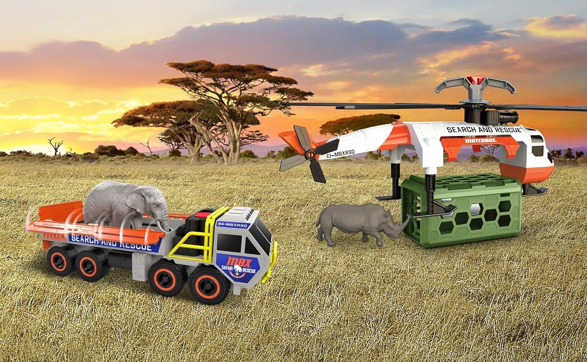 Animal Rescue Combo Pack Vehicles Playset with 2 Safari Rescue Vehicles & 2 An — view 3