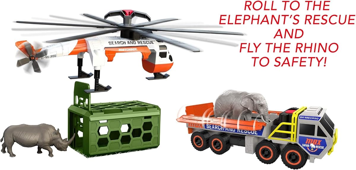 Animal Rescue Combo Pack Vehicles Playset with 2 Safari Rescue Vehicles & 2 An — view 4