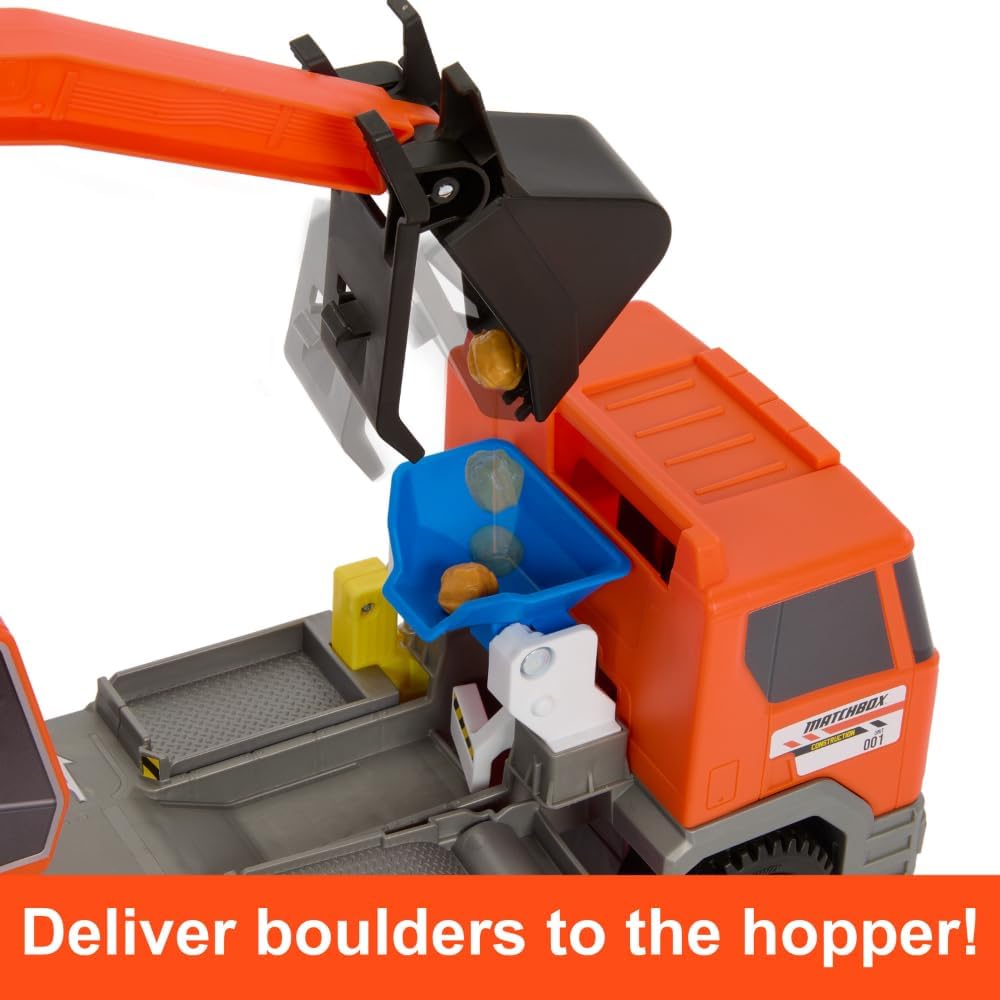 Cars Playset, Action Drivers Transforming Excavator, Large Truck, 1:64 Scale C — view 5