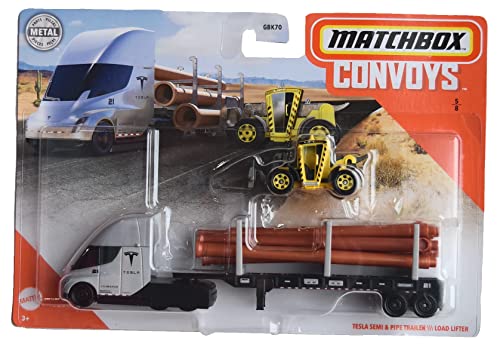 Convoys Tesla Semi & Pipe Trailer with Load Lifter