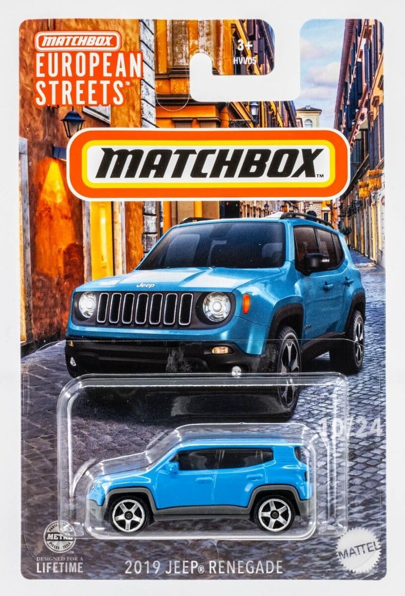 European Streets 2019 Jeep Renegade Blue 10/24 1:64 Scale — view 2