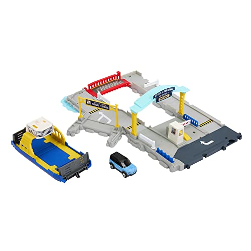 HMH29 Ferry Port Set with Detachable Wheeled Ferry, Elements to Activate Manua