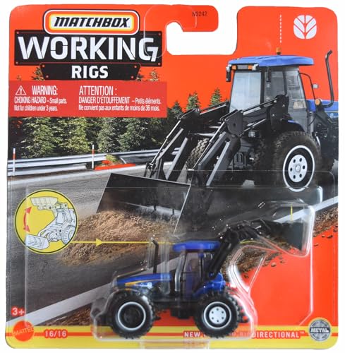 New Holland Biodirectional, Working Tractor 1:64 Scale, Blue, 3+