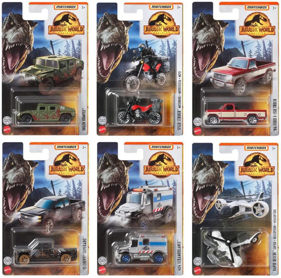 Jurassic World Dominion 2022 Complete Set of 6 Vehicles from FMW90-956P Releas — view 2