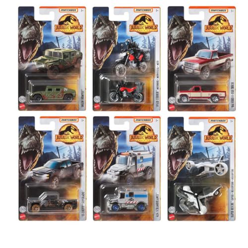 Jurassic World Dominion 2022 Complete Set of 6 Vehicles from FMW90-956P Releas