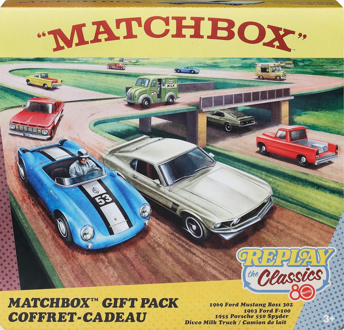Mattel 80Th Anniversary 4-Pack Of 1:64 Scale Cars & Trucks With Moving Parts — view 2
