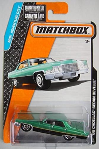 MBX ADVENTURE CITY BLACK/GREEN '69 CADILLAC SEDAN DEVILLE 12/120 by Matchbox