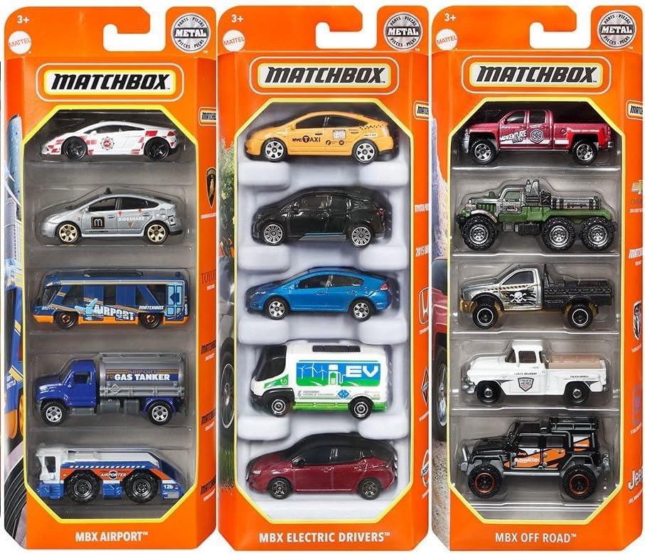 Multipack of 3 Themed 5 Packs- 15 Cars and Trucks 1:64 Scale — view 2
