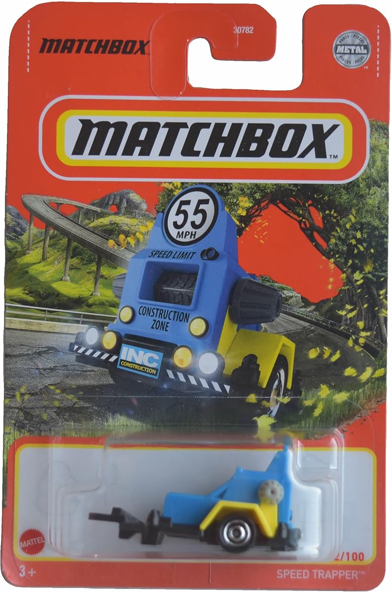 Speed Trapper, Blue Construction Vehicle, 1:64 Scale, Metal Body — view 2