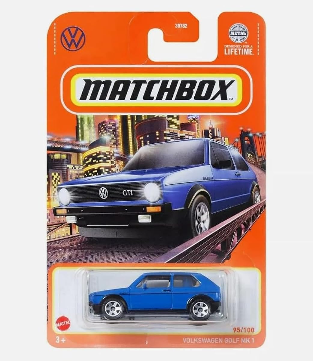 Volkswagen Golf MK1 95/100 1:64 Scale Vehicle, Blue — view 2