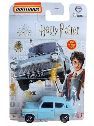 Wizarding World 1962 Ford Anglia 1:64 Car, Blue, 7"L x 5"W x 2"H, Limited Edit