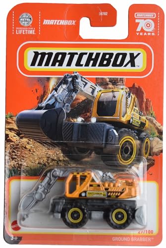 Yellow Ground Grabber Truck, Pull-Back Action, 1:64 Scale, Unisex, 8+ Years
